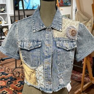 Patchwork Denim Jean Jacket
